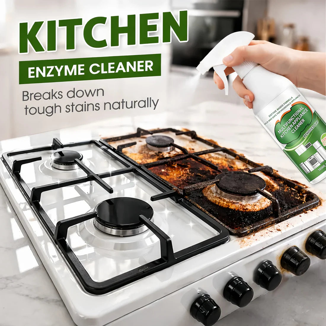 Multi-Purpose Enzyme Foam Cleaner100ml - Effortlessly Removes Grease inSeconds