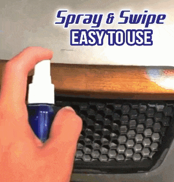 Spraying lubricant and wiping the treated surface