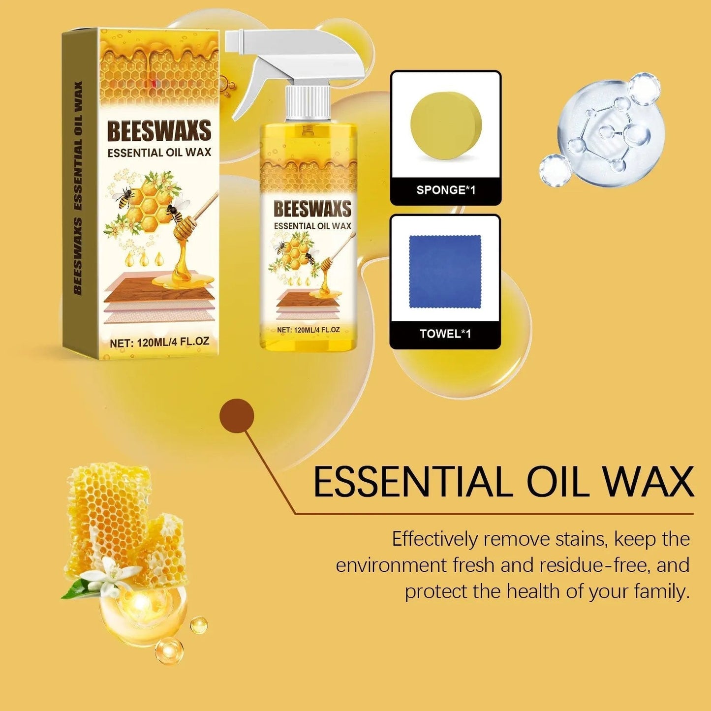 🔥 BUY 1 GET 1 FREE 🔥 Beeswax Wood Polish Spray — Limited-Time Shine Sale!!!